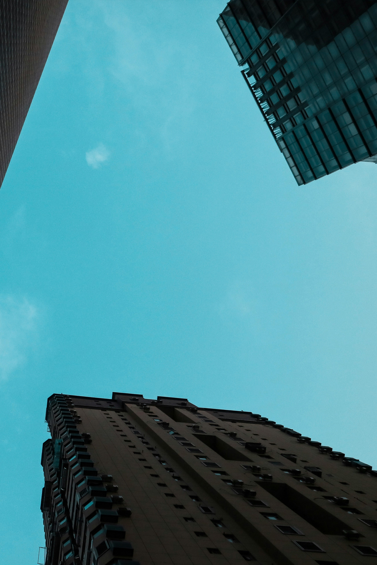 looking up at sky scrapers